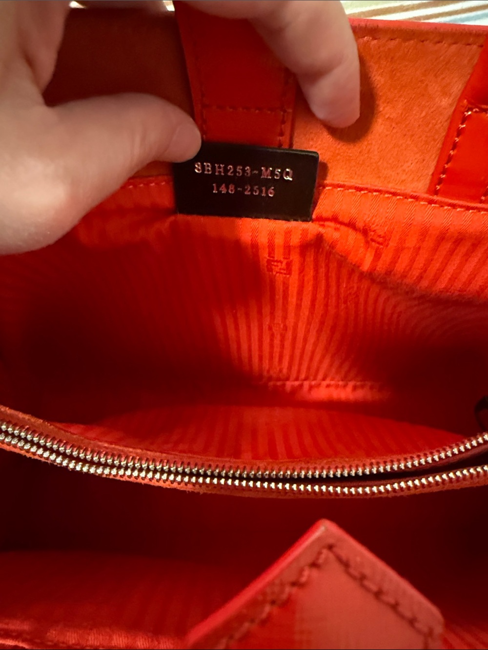 Fendi Red Leather Mini Satchel with Silver Accents - Picture 8 of 9